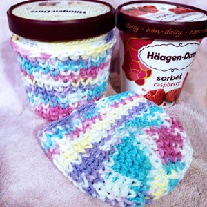 Thermal Pint and Mini Ice Cream Holder Crochet Pattern