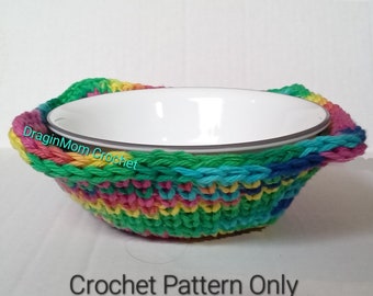 Thermo Schälchen Halter häkeln Muster