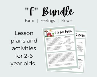 F Theme Preschool Curriculum Bundle | Homeschool Lesson Plan Bundle | Activities for Children & Toddlers