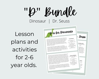 D Theme Preschool Curriculum Bundle | Homeschool Lesson Plan Bundle | Activities for Children & Toddlers