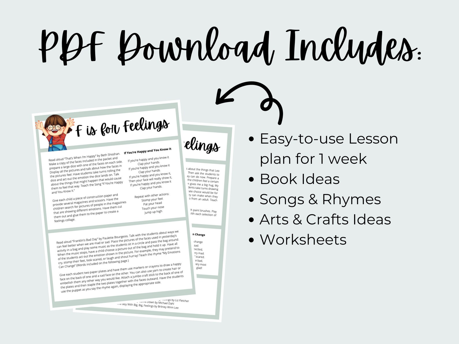 Feelings Theme Preschool Curriculum Printable Homeschool Lesson Plan Feelings theme preschool curriculum printable homeschool lesson plan