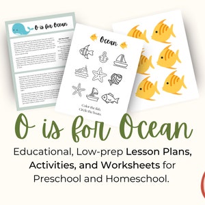 Ocean Theme Printable Preschool Lesson Plans | Printable Activities and Worksheets for Toddlers | Preschool & Homeschool Curriculum