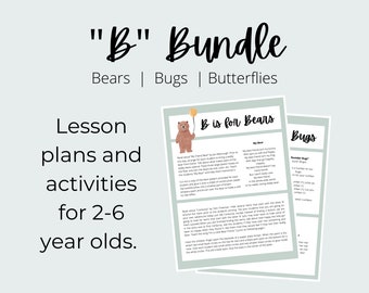 B Theme Preschool Curriculum Bundle | Homeschool Lesson Plan Bundle | Activities for Children & Toddlers