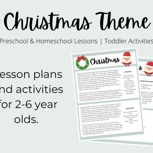 Weihnachtsmotiv Vorschullehrplan zum Ausdrucken | Homeschool Stundenplan zum Ausdrucken | Aktivitäten für Kinder & Kleinkinder