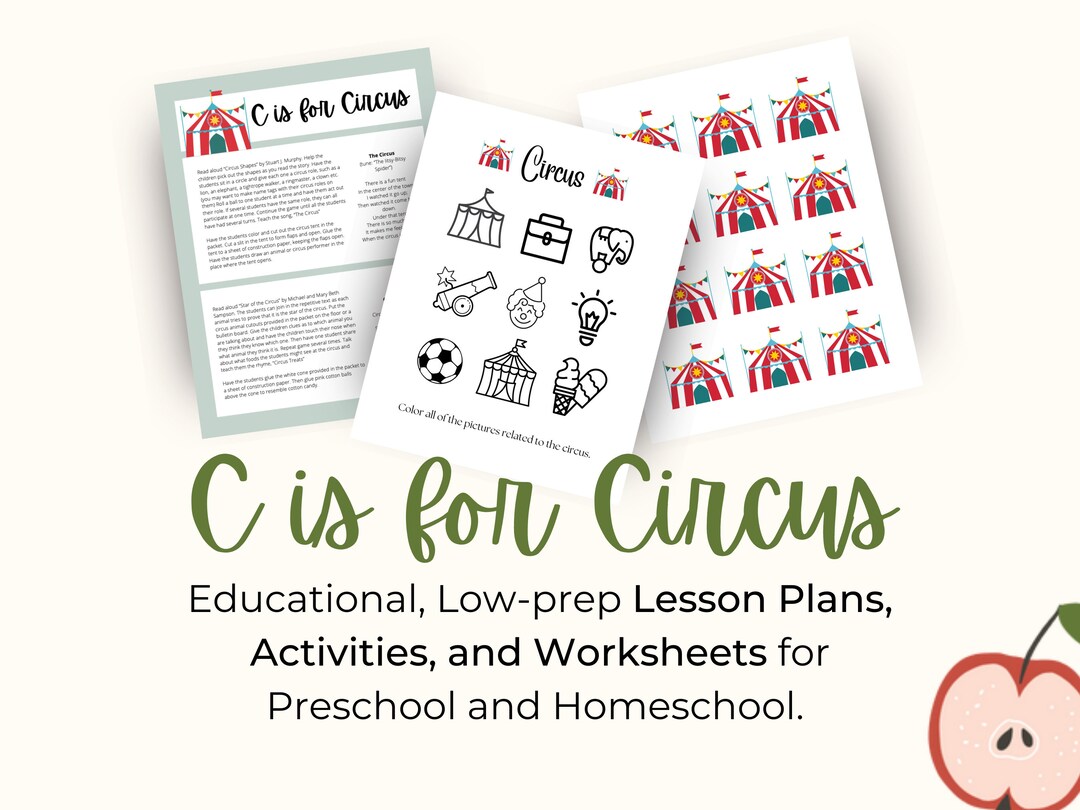 Circus Theme Printable Preschool Lesson Plans Printable Activities and