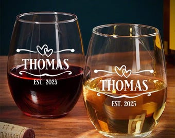 Personalized Wedding Wine Glass, Glass For Wedding, Bridal Shower, Wedding Glasses, Bride Groom Wedding, Wedding Gifts