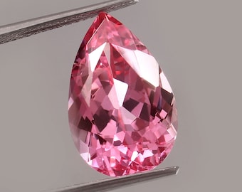 11.75 Ct Pear Morganite Gemstone: Madagascar Pink Stone, Jewelry Making