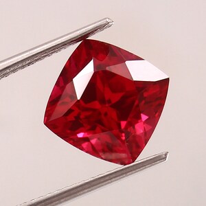 AAA+ Grade 10 MM Mozambique Loose Ruby Gemstone Cut, Cushion Blood Red Ruby Cut Stone Genuine Ruby Jewelry Making Tools & Ring Raw Product