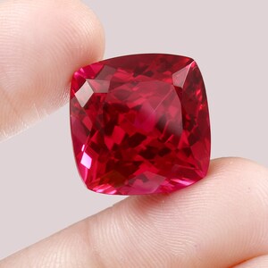 AAA+ 18 MM Flawless Mozambique Loose Ruby Gemstone Cut, Cushion Blood Red Ruby Cut Transparent Ruby Jewelry Making Tools & Ring Raw Product