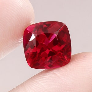 AAA+ 11 MM Flawless Mozambique Loose Ruby Gemstone Cut, Cushion Blood Red Ruby Cut Transparent Ruby Jewelry Making Tools & Ring Raw Product