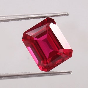 AAA 11x9 MM Mozambique Ruby Loose Radiant Gemstone Cut, Blood Red Ruby Cut Stone Fine Quality Ruby Jewelry Making Tools & Ring Raw Product