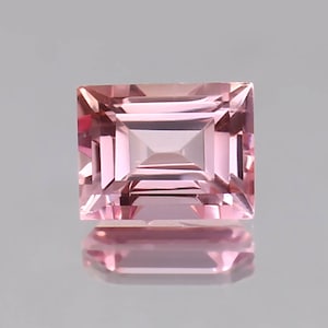 AAA Flawless Natural Morganite Loose Emerald  Cut Gemstone Madagascar Morganite Stone For Jewelry Tools And Ring Making Raw 3.75 Carat