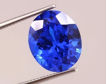 9.45 Carat Cornflower Blue Sapphire: Ceylon Oval Cut Gemstone