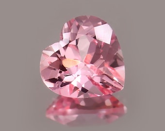 8MM Heart Morganite Loose Gemstone: AAA Pink Madagascar Stone