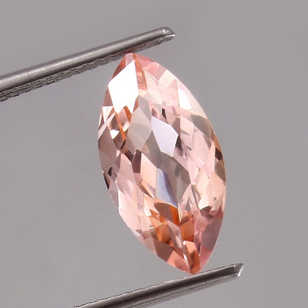 AAA 14x7 MM Flawless Ceylon Padparadscha Sapphire Loose Marquise Gemstone Cut, Peach Sapphire Cut Stone For Jewelry Tools And Ring Making