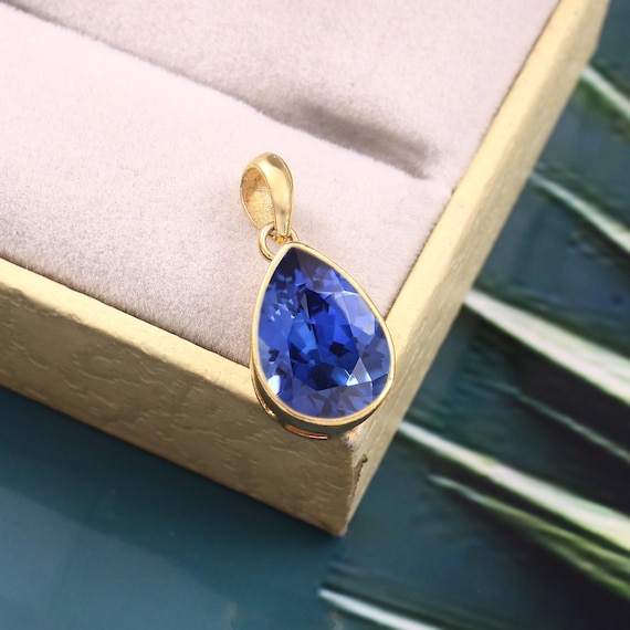 ジュエリー ペンダント サファイア(青) 9月誕生石 18金イエローゴールド