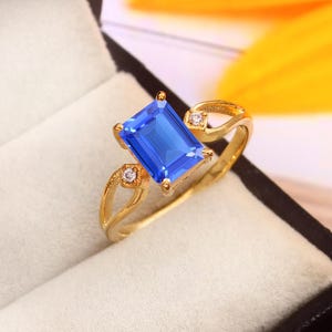Ceylon Cornflower Sapphire Ring Blue Sapphire Ring Heart Shape Gemstone Ring Sterling Silver Ring Gift For Her Wedding Ring Christmas Gifts