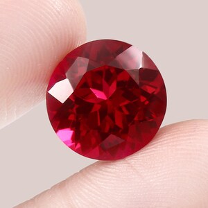 AAA 13 MM Flawless Mozambique Ruby Loose Round Gemstone Cut, Blood Red Ruby Cut Transparent Ruby Ring And Jewelry Making Tools & Ring Raw