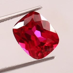 AAA+ Grade 10x12 MM Mozambique Loose Ruby Gemstone Cut, Cushion Blood Red Ruby Cut Stone Genuine Ruby Jewelry Making Tools & Ring Product