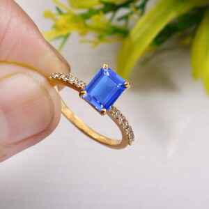 Ceylon Cornflower Sapphire Ring Blue Sapphire Ring Heart Shape Gemstone Ring Sterling Silver Ring Gift For Her Wedding Ring Christmas Gifts