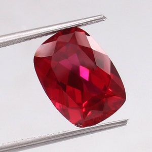 AAA 10x14 MM Flawless Mozambique Ruby Gemstone Cut, Loose Cushion Blood Red Ruby Cut Stone Fine Quality Ruby Ring & Jewelry Making Gemstone