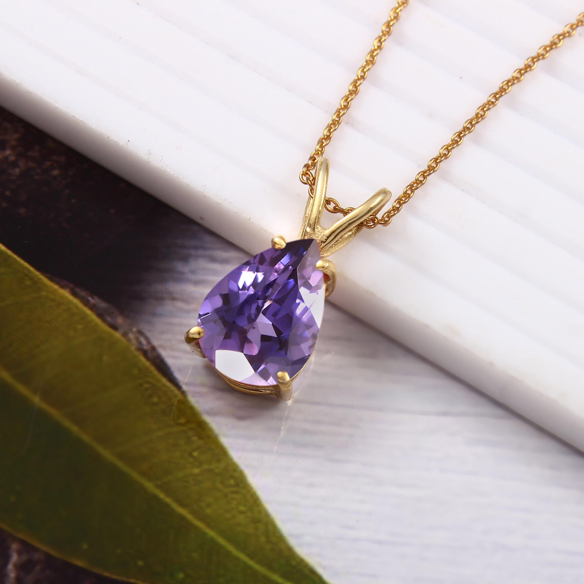 あああ様　　5個 ターフェアイトサファイアペンダント：パープルピンクペアー、セイロン