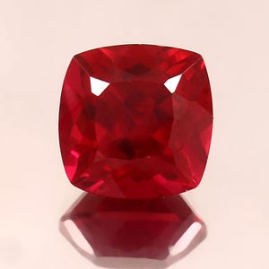 AAA 11 MM Flawless Mozambique Ruby Gemstone Cut, Loose Cushion Blood Red Ruby Cut Stone July Birthstone Ruby Jewelry Making Tools & Raw