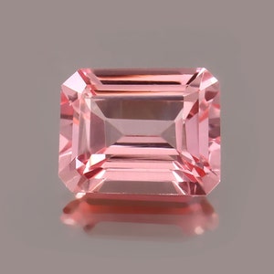 AAA 10x8 MM Flawless Morganite Loose Radiant Gemstone Cut, Transparent Madagascar Morganite Cut For Jewelry Tools And Ring Making 4.05 Carat