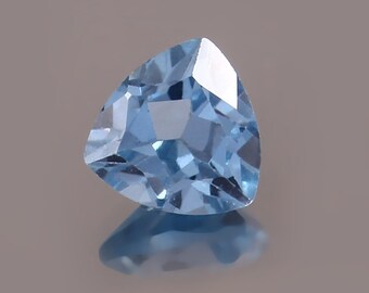 AAA Brazilian Aquamarine: 8mm Trillion Cut Loose Gemstone