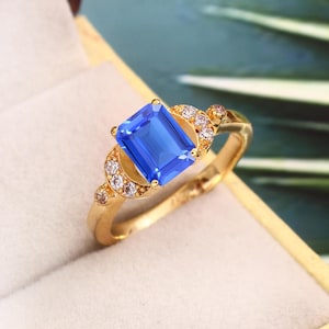 Ceylon Cornflower Sapphire Ring Blue Sapphire Ring Heart Shape Gemstone Ring Sterling Silver Ring Gift For Her Wedding Ring Christmas Gifts
