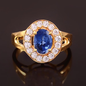 Flawless Blue Sapphire Ring Ceylon Sapphire Ring Sapphire Oval Ring Gemstone Ring Silver Ring Gift For Her Christmas Jewelry Wedding Rings