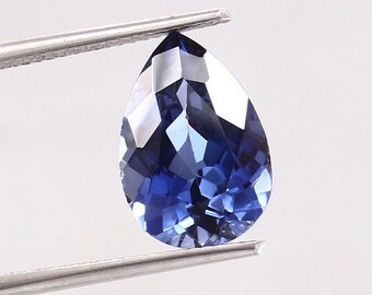 Zafiro azul real de 13 x 9 mm, piedra preciosa de Ceilán con corte de pera