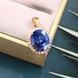 Flawless Blue Sapphire Pendant Ceylon Sapphire Necklace September Birthstone Gemstone Pendant Dainty Pendant Silver Pendant Christmas Gifts
