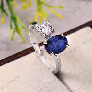 Cornflower Blue Sapphire Ring Natural Sapphire Ring Oval Ring Gemstone Ring Sterling Silver Ring Gift For Her Wedding Ring Christmas Jewelry