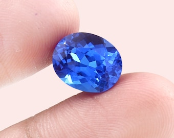 5.95 Carat Cornflower Blue Sapphire: Flawless Ceylon Oval Cut Gemstone