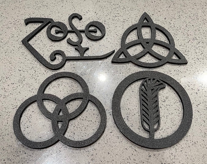 Led Zeppelins's Symbols 3D Printed Etsy