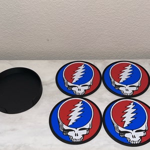Grateful Dead Coasters w/ Storage Case