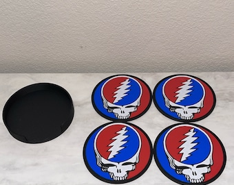 Grateful Dead Coasters w/ Storage Case