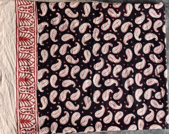 Hand Block Paisley Print Cotton Pareo, Beach Wrap, Boho Sarong, Sarong for Women, Indian Sarong, Pareo, Large Sarong, Bridesmaids Gifts