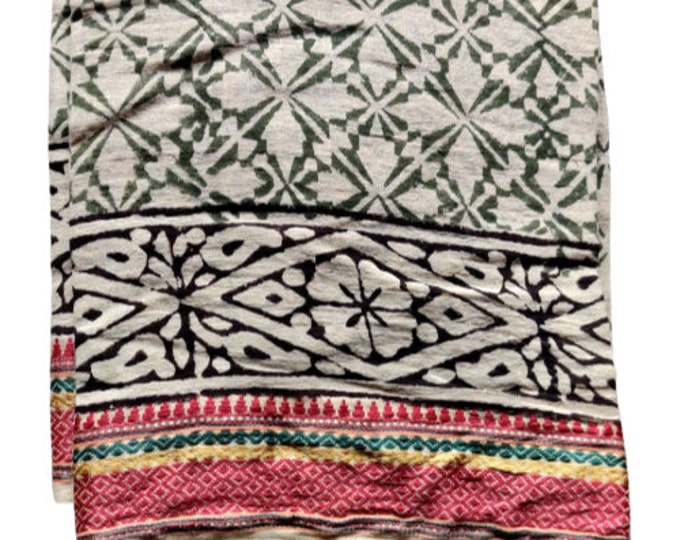 Indian Decorative Geometric Print Scarves, Hand Block Print Sarong, Sanganeri Cotton Dupatta, Handmade Beach Pareo, Beautiful Printed Scarf