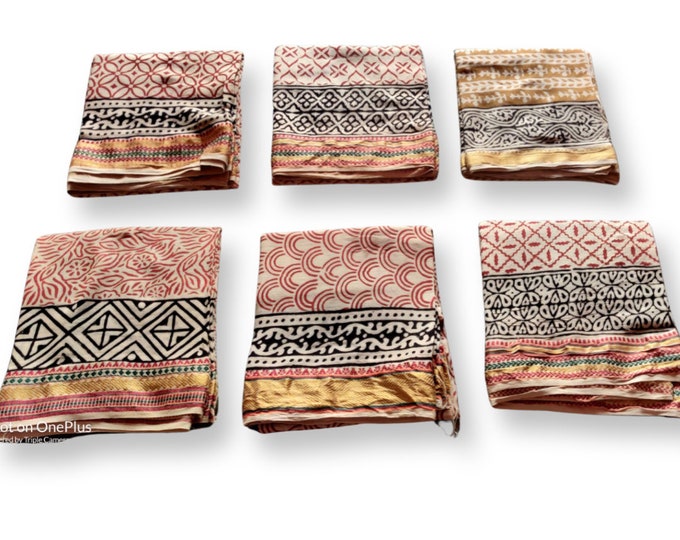 Assorted Set of Hand Block Printed Beach Sarong for Women beach Scarves in Cotton Beach Wrap Pareo Beach Swim Wear for Her Beach Cover Ups