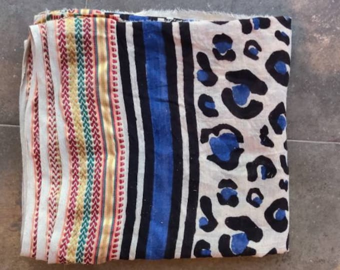 Jaipur Hand Block Print Hand Made Cotton Beach Sarongs,Cotton Scarf,Bagru Print,Pareo,Decorative Summer Beach Scarf , Holiday Wear for Her