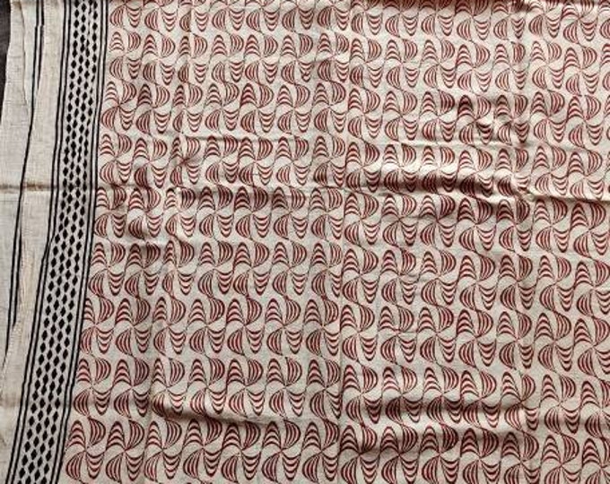 Golden jari border SARongs.natural hand block print SARongs cotton print SARongs