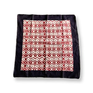 Handmade Bandana Scarf with Soft Block Print and Natural Dye - Organic Cotton, Bagru Scarf, Block Print Handkerchief, Gift for Women