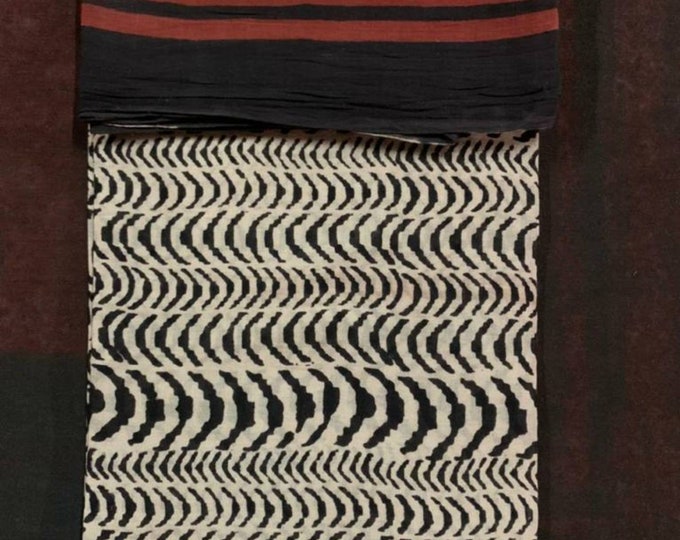 Hand Block Print Cotton Sarong, Black Geometric Cotton Pareo, Beach Cover Up Pareo, Decorative Summer Beach Sarong, Mother's Day Gift