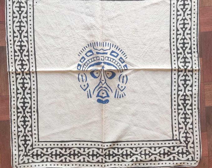 cotton mask print bandana.organic cotton bandana.face print bandana.50*50 cm block print bandana