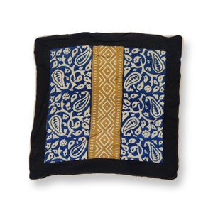 Vintage Cotton Bandanas, Indigo Blue Paisley Print Bandanas Bohemian Hippie Headwear/Hair Band Scarf Neck Wrist Wrap Band Head Bandana Gifts