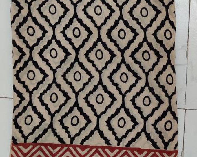 Red Broder Hand Block Print Sarong for Women Pariyo Cotton Pareo Beach Wraps Swim Wear Western Pareo Summer Scarf Printed Fabric Cover Up