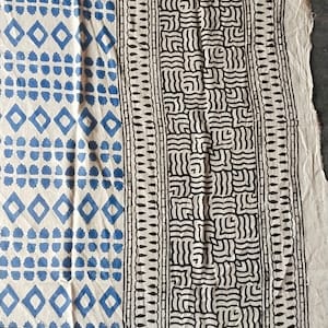 Indian Hand Block Print Sarong for Women, Cotton Zari Border Beach Scarves Beach Wrap Pareo Swim Wear for Her, Beach Cover Ups Indian Lungi