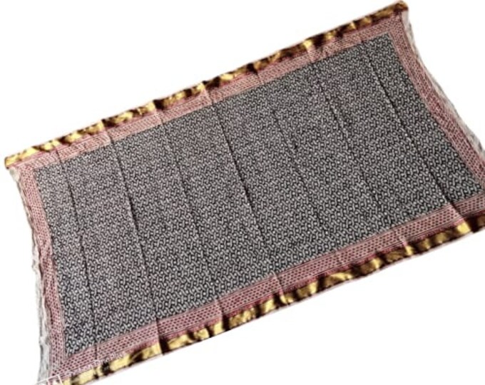 Indian Hand Block Print Cotton Scarf with Zari Border - Beach Sarongs for Women - Soft Voile Fabric Summer Pareo/Sarong, Boho Beach Fashion
